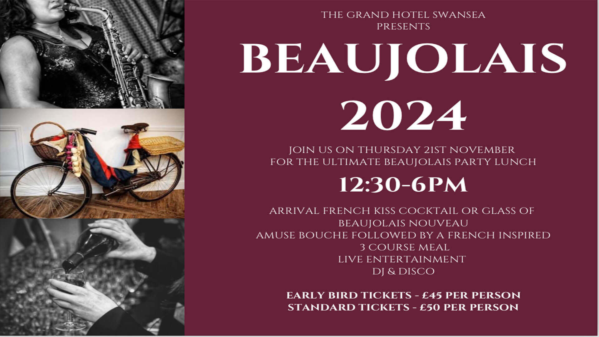 Beaujolais Day Swansea Wine & Dine Grand Hotel Swansea